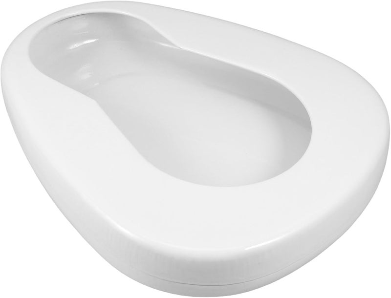 PACKOVE Enamel Bedpans for Elderly and Bedridden Patients Portable Bedside Toilets for Men and Women and Easy Access for Nighttime Use - Image 1